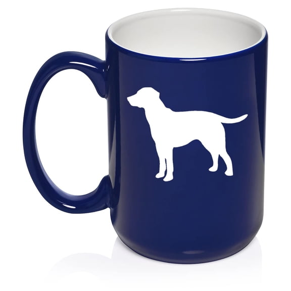 Lab Labrador Retriever Ceramic Coffee Mug Tea Cup Gift (15oz Blue)