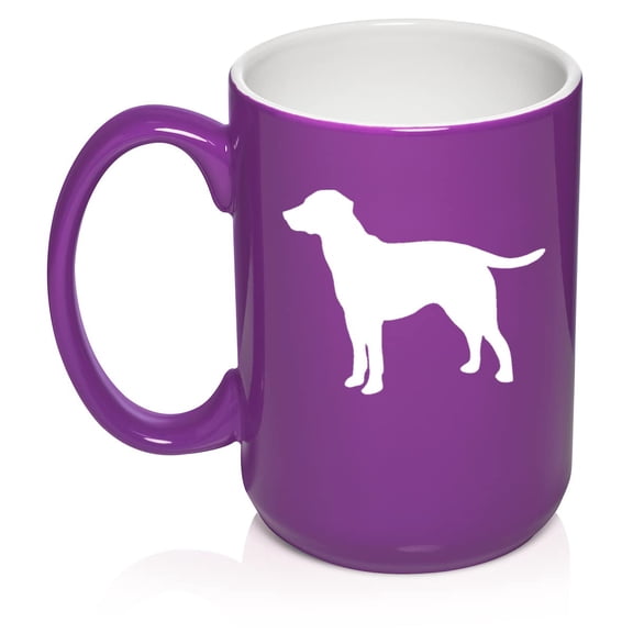 Lab Labrador Retriever Ceramic Coffee Mug Tea Cup Gift (15oz Purple)