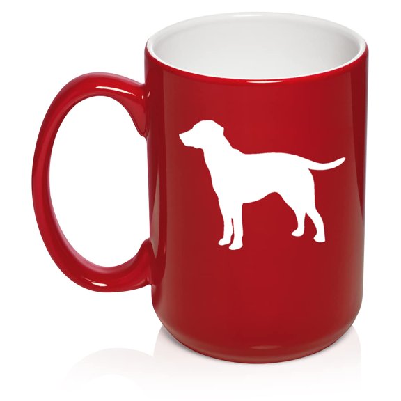 Lab Labrador Retriever Ceramic Coffee Mug Tea Cup Gift (15oz Red)
