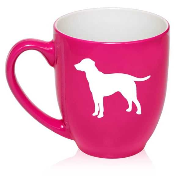 Lab Labrador Retriever Ceramic Coffee Mug Tea Cup Gift (16oz Hot Pink)