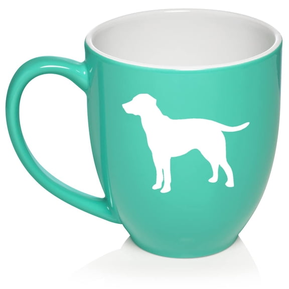 Lab Labrador Retriever Ceramic Coffee Mug Tea Cup Gift (16oz Teal)