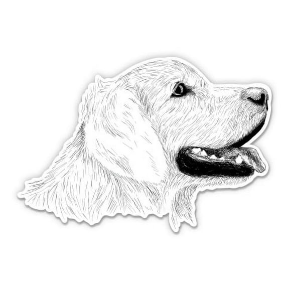 Lab Labrador Retriever Dog - 5" Vinyl Sticker - For Car Laptop I-Pad - Waterproof Decal
