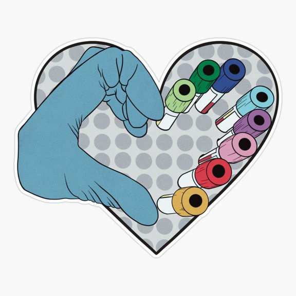 Lab Love Science Worker Sticker