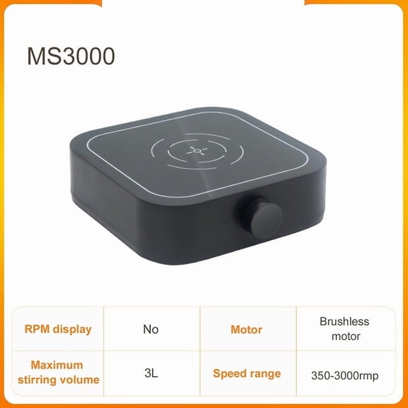 Lab Magnetic Stirrer - Electric Digital Display, 3000 RPM, 3L Capacity, Portable Lab Stirrer With Brushless Motor, 12V ,Easy to Operate