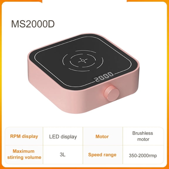 Lab Magnetic Stirrer - Electric Digital Display, 3000 RPM, 3L Capacity, Portable Lab Stirrer With Brushless Motor, 12V ,Easy to Operate
