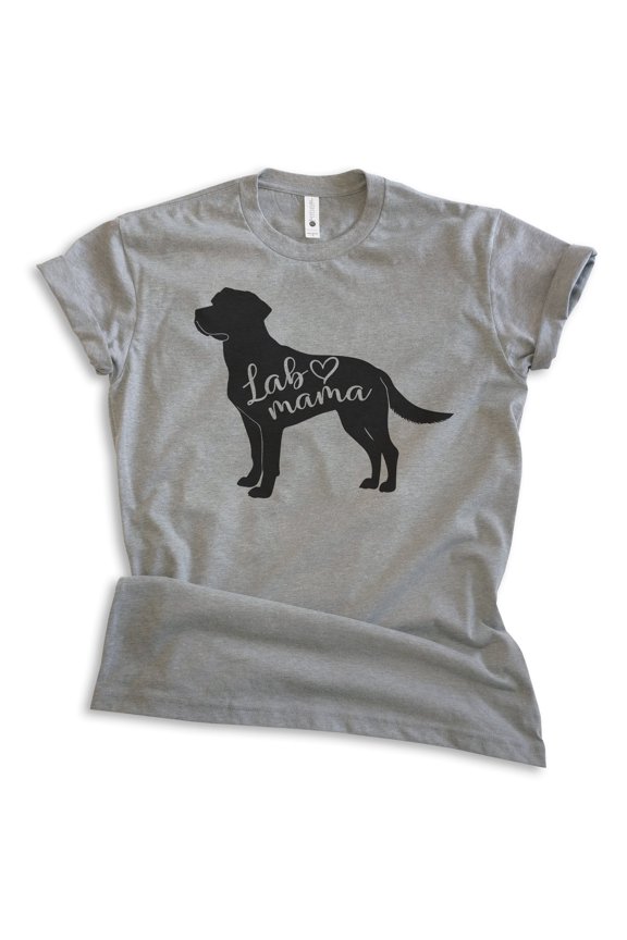 Lab Mama T-shirt, Unisex Women's Shirt, Labrador Retriever, Lab Owner, Best Dog Mama Gift, Dark Heather Gray, Medium