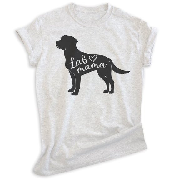 Lab Mama T-shirt, Unisex Women's Shirt, Labrador Retriever, Lab Owner, Best Dog Mama Gift, Heather Ash, X-Small