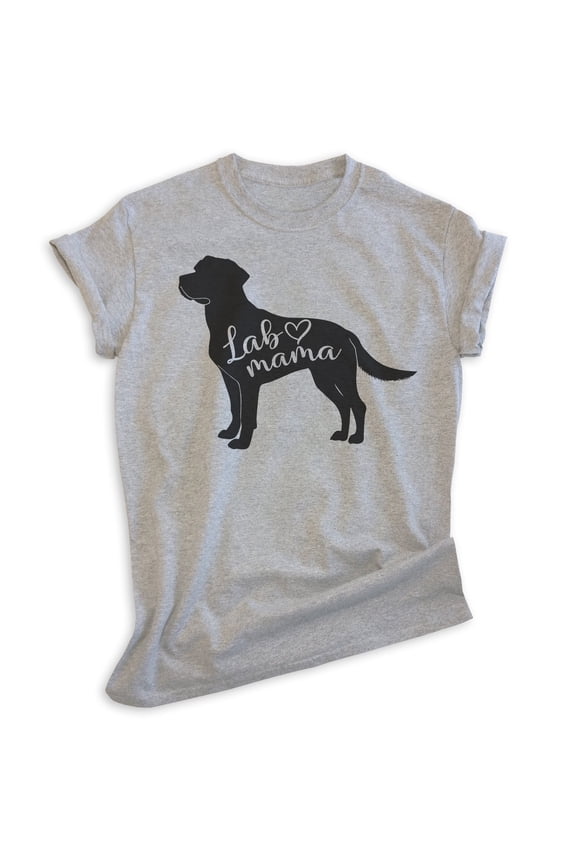 Lab Mama T-shirt, Unisex Women's Shirt, Labrador Retriever, Lab Owner, Best Dog Mama Gift, Heather Gray, Medium