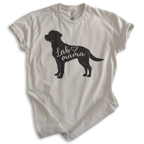 Lab Mama T-shirt, Unisex Women's Shirt, Labrador Retriever, Lab Owner, Best Dog Mama Gift, Light Silk Gray, 3X-Large