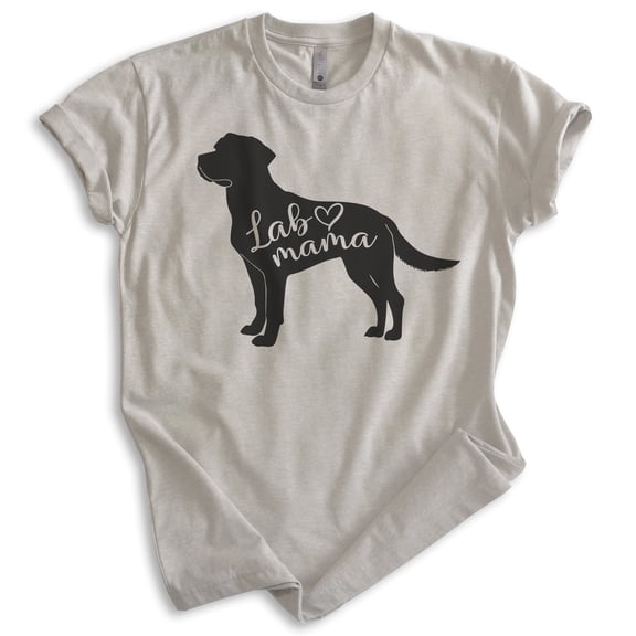 Lab Mama T-shirt, Unisex Women's Shirt, Labrador Retriever, Lab Owner, Best Dog Mama Gift, Light Silk Gray, Medium