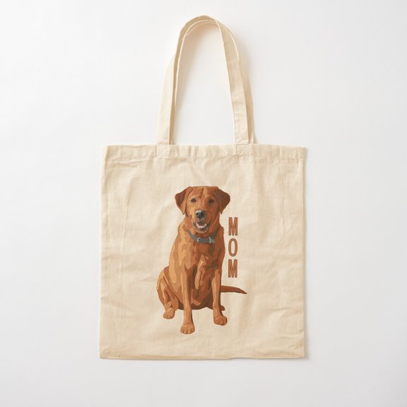 Lab Mom Fox Red Labrador Retriever Dog Canvas Tote Bags, Reusable Shopping Bag