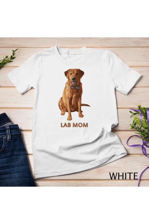 Lab Mom Fox Red Labrador Retriever Dog Lover Gift T-Shirt Unisex S-5XL Hot Trending Shirt, Vintage Birthday Gift