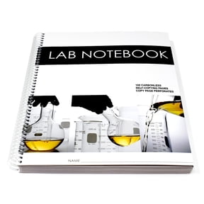 Lab Notebook Spiral Bound 100 Carbonless Pages (Copy Page Perforated), by Barbakam, (Hardcover), English