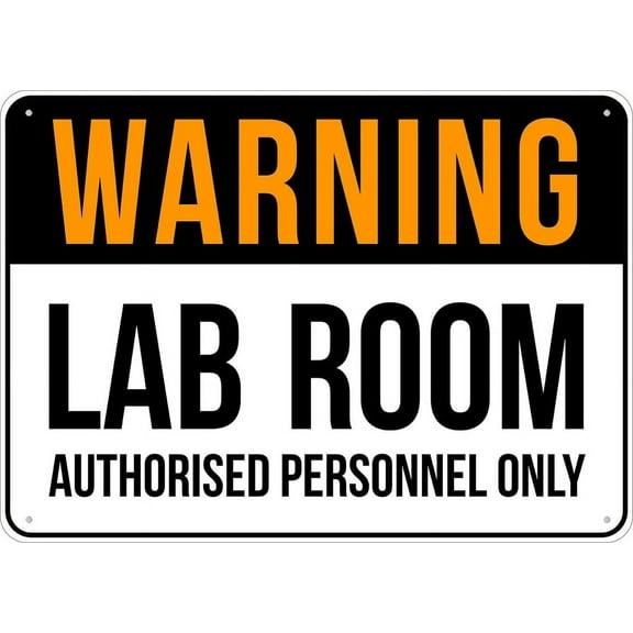 Lab Room Authorized Personnel Only Sign Signs Outdoor, Uv Printed, Weatherproof And Security Signs For Home Or Business Size: 12 x 16 inch