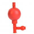 Lab Rubber Suction Bulb Safe Quantitative Pipette Ball with 3 Openings Red