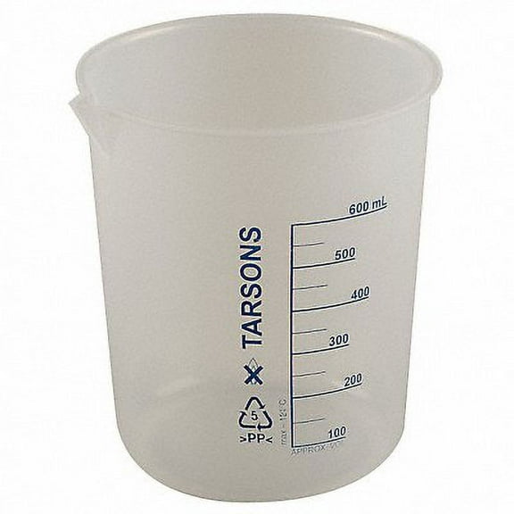 Lab Safety Supply Beaker,600mL,Polypropylene,PK4 6FAE6