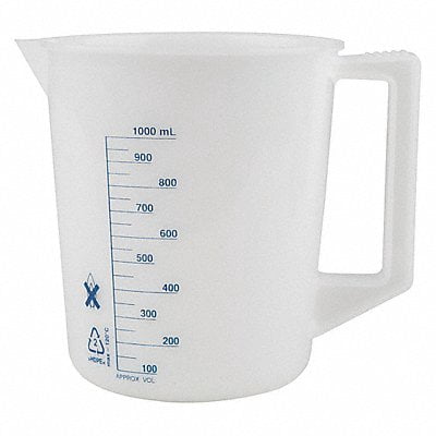 Lab Safety Supply Beaker,Handle,1000mL,32 Oz,Polyethylene 6FAF9 ...