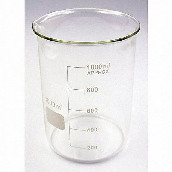 Lab Safety Supply Beaker,Low Form,1000mL,Non-Sterile,PK6 5YGZ7
