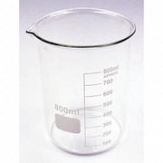 Lab Safety Supply Beaker,Low Form,800mL,Non-Sterile,PK6 5YGZ6