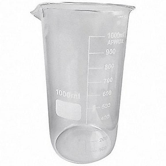Lab Safety Supply Beaker,Tall Form,1000mL,Non-Sterile,PK6 5YHA8