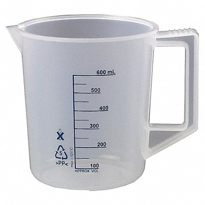 Lab Safety Supply Beaker with Handle,600mL,PK6 23X903