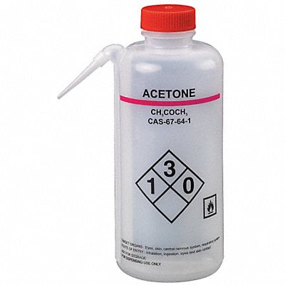 Lab Safety Supply Wash Bottle,750mL,Integrated Spout,PK2 24J878