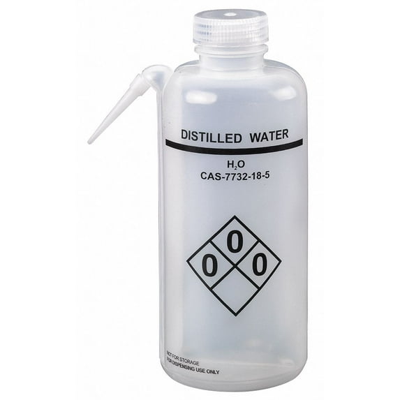 Lab Safety Supply Wash Bottle,750mL,Plastic,White,PK2 24J891