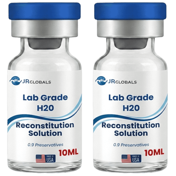JRGlobals Laboratory Water Solution - 2 Pack of 10mL - Glass Vials | High-Purity Deionized Water for Laboratory & Industrial Use (2 Pack)