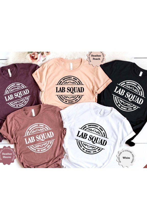 Lab Squad Shirt Science Team Tee Funny STEM Teacher TShirt Biology Chemistry Lab Tech Top