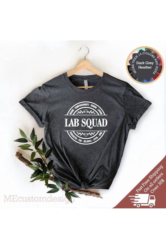 Lab Squad Shirt, Science Team Tee, Stem Teacher T-Shirt, Biology Chemistry Lab Tech Top, Medical Student