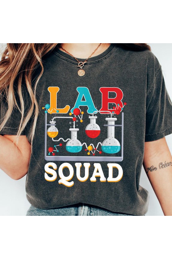 Lab Squad T-Shirt, Lab Tech Shirt, Lab Team Shirt, Retro Laboratory Technician Gift, Woman Tee, Lab Worker Matching Crewneck Unisex S-5XL Hot Trending Shirt, Vintage Birthday Gift