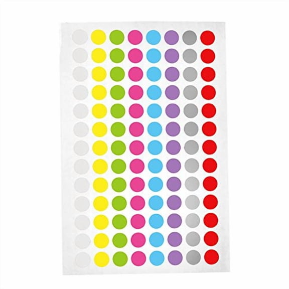 Lab-Tag Cryogenic Labels, Assorted Color 9mm Dots, 520 Labels