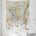 thumbnail image 1 of Lab Tapestry, Professor and His Assistant Doing an Experiment in the Science Lab with a Maze of Tubes, Fabric Wall Hanging Decor for Bedroom Living Room Dorm, 5 Sizes, Multicolor, by Ambesonne, 1 of 1