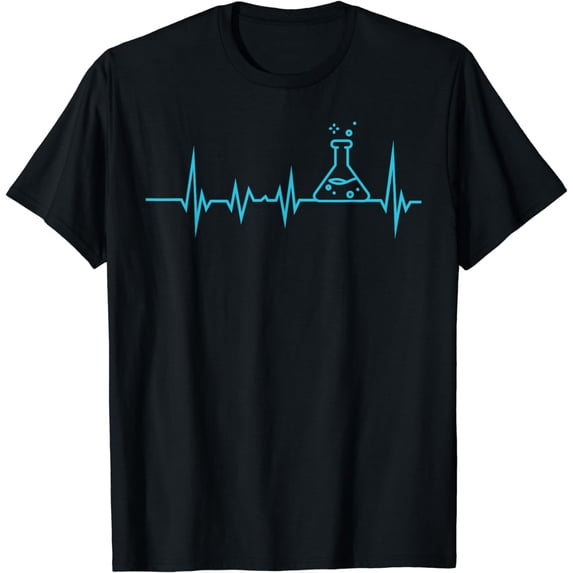 Lab Tech Heartbeat Graphic Print for Laboratory Technicians T-Shirt