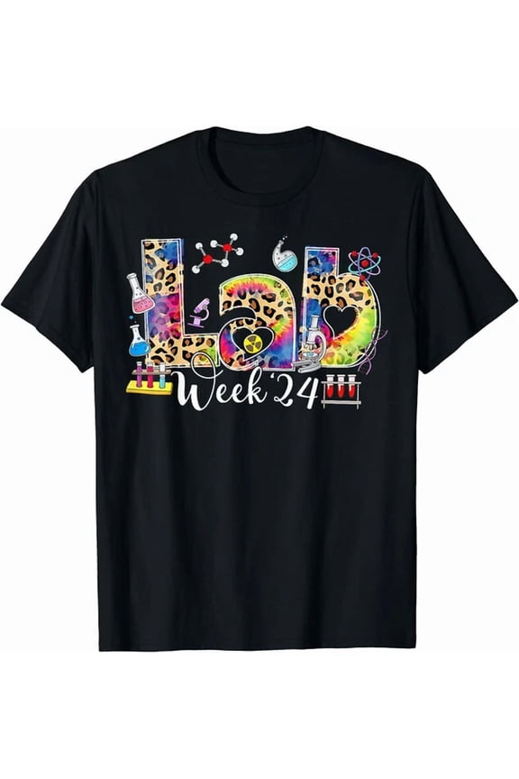 Lab Week 2024 Laboratory Tech Leopard Design Unisex S-5XL T-Shirt
