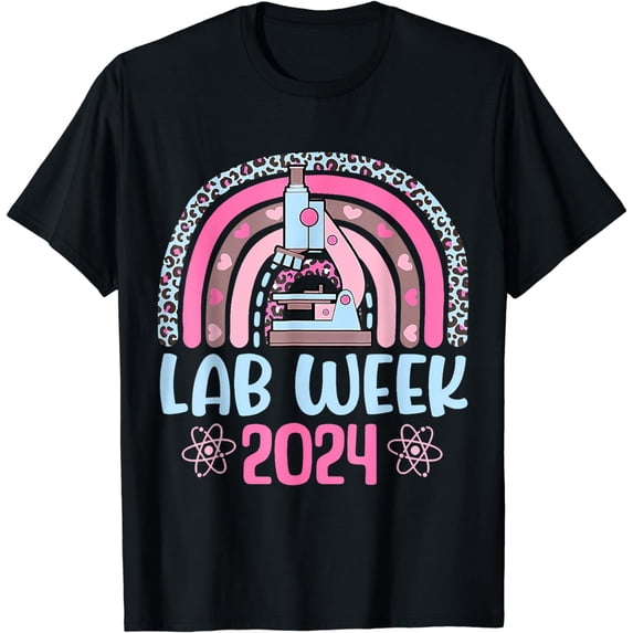Lab Week 2024 Retro Rainbow Medical Assistant Science T-Shirt