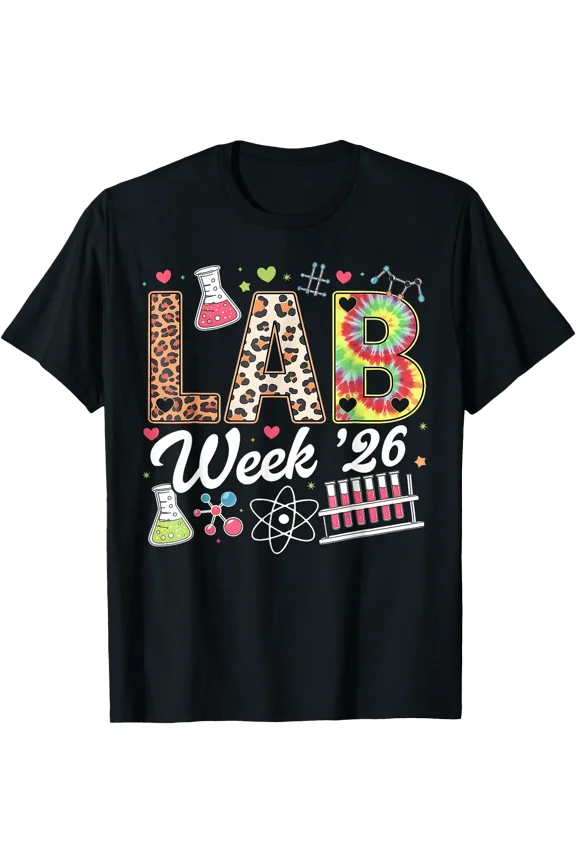 Lab Week 2026 Science Leopard Medical Laboratory Scientist T-Shirt , Vintage T-Shirt