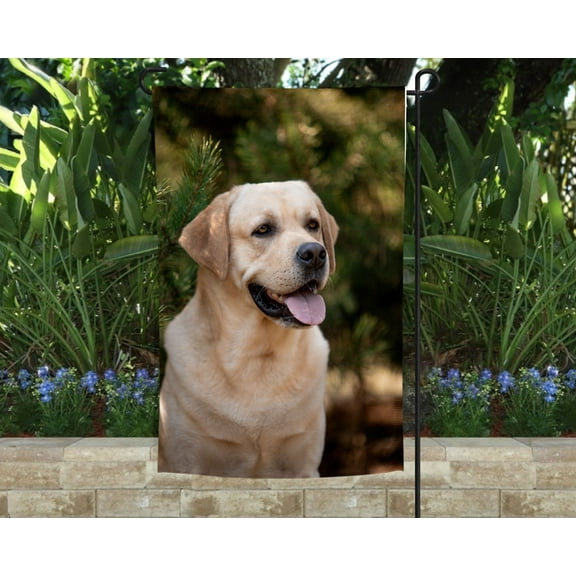 Lab - Yellow Garden Flag