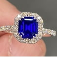 thumbnail image 1 of Lab created Blue Sapphire Ring Engagement Ring, Promise Ring, 1 of 5