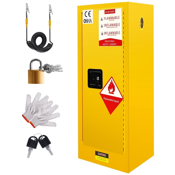 Lab-grade Flammable Liquid Safety Storage Cabinet, Custom Thickened Steel Fireproof Cabinet with Lock for School Research Laboratory
