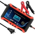thumbnail image 1 of LabTEC Fully Automatic 6 Amp 12V Bench Battery Charger/Maintainer with 40A Engine Start Alternator Check Cable Clamps Red, 1 of 12