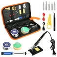 thumbnail image 1 of LabTEC Soldering Iron Kit Electronics 80W Soldering Welding Iron Tools with Adjustable Temperature for any Hobby Enthusiast 110V US Plug, 1 of 8
