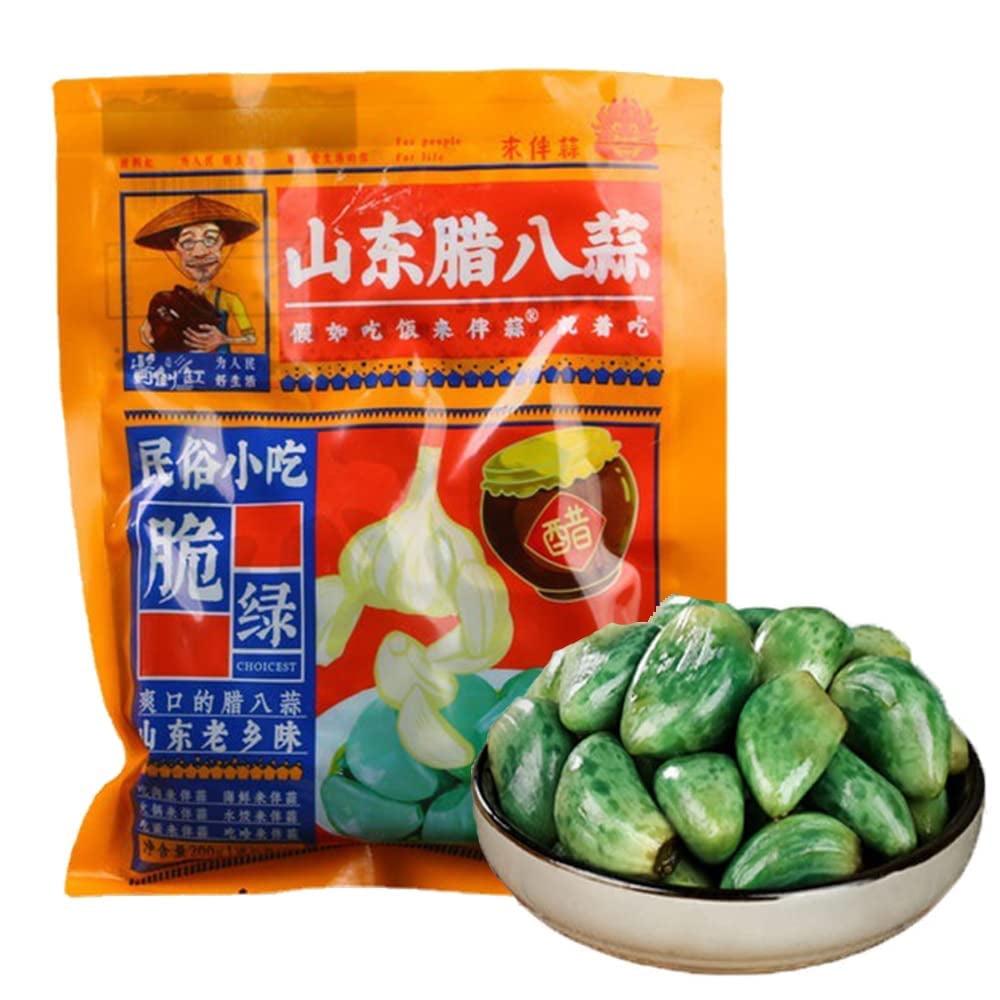 Laba Garlic, Jade Garlic, Fresh Green Garlic 7 oz, Pickled Vegetable
