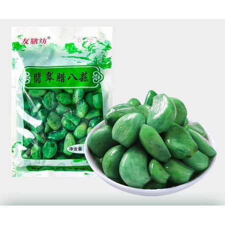 ??? ???? ???? Laba Garlic, Jade Garlic 8.8 oz , Fresh Green Garlic, Pickled Vegetable, Pickled with Vinegar, Pickled Garlic,???? Sweet and Sour Garlic, Hot and Sour Garlic
