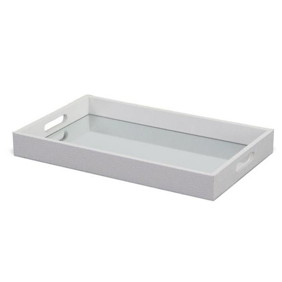 Cheungs White Raised Bubble Tray With Bevelled Mirror