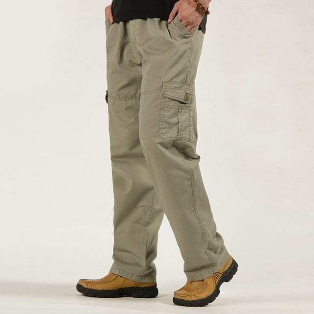 Labakihah Cargo Pants For Men Mens Fashion Casual Loose Cotton Plus ...