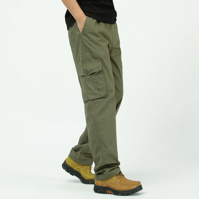 Mens olive green cargo pants hot sale