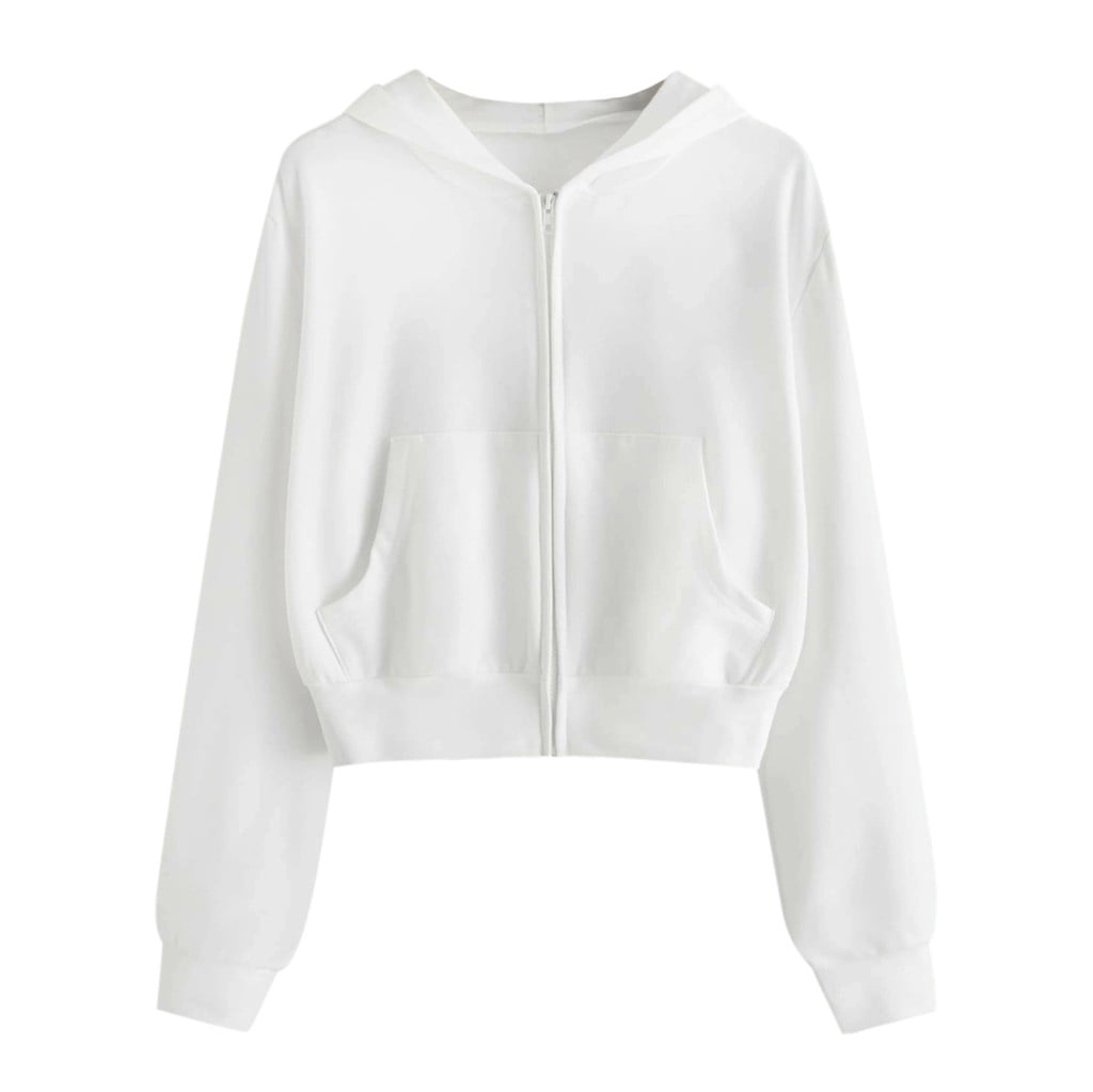 Women's Party / Work Hoodie - Solid Colored White S main image 0