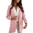 thumbnail image 1 of Labakihah Jackets For Women Womens Blazer Open Front Fashion Long Sleeve Business Work Casual Suit Jackets Lightweight Notched Collar Cardigan Blazer Jackets For Women Pink, 1 of 6