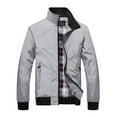 Lisingtool Jackets for Men Men's Autumn Winter Casual Zipper Pure Color